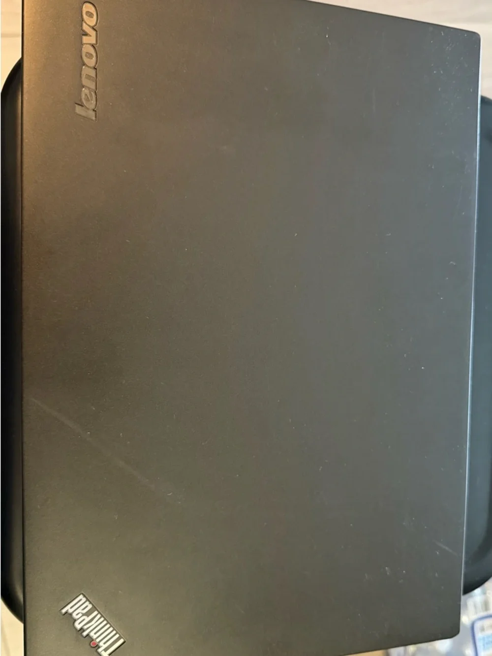 Lenovo Black Laptop with Red TrackPoint and Trim